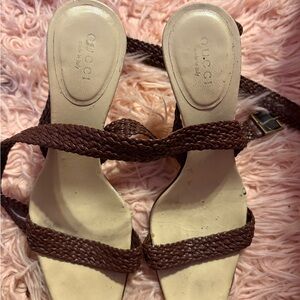 Vintage Gucci Women's Brown heel Sandals